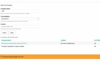 Screenshot IPC certification Search