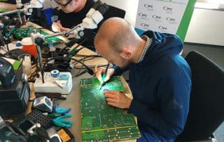 Training group hand soldering